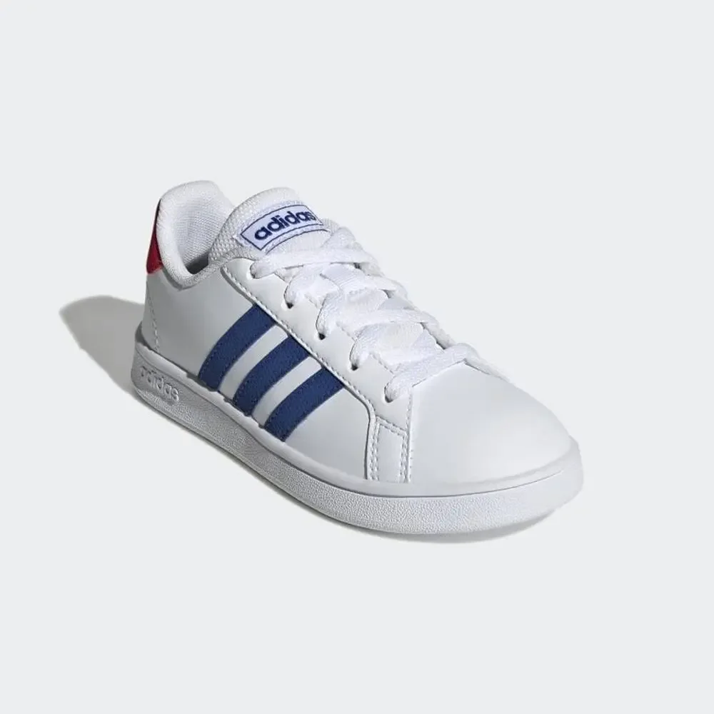 ADIDAS GRAND COURT SHOES KIDS', WHITE, SIZE 3.5